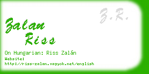zalan riss business card